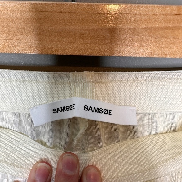 samsoe samsoe camoua trousers in eggnog - Picture 5 of 11